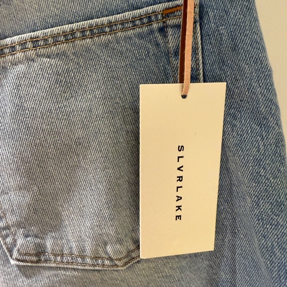 NEW 💎 SLVRLAKE NWT High Rise Denim Shorts 90s Vintage Cut Off Size 30 Made USA - Picture 9 of 12